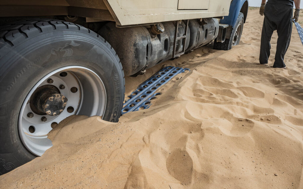 Festgefahren im Weichsand